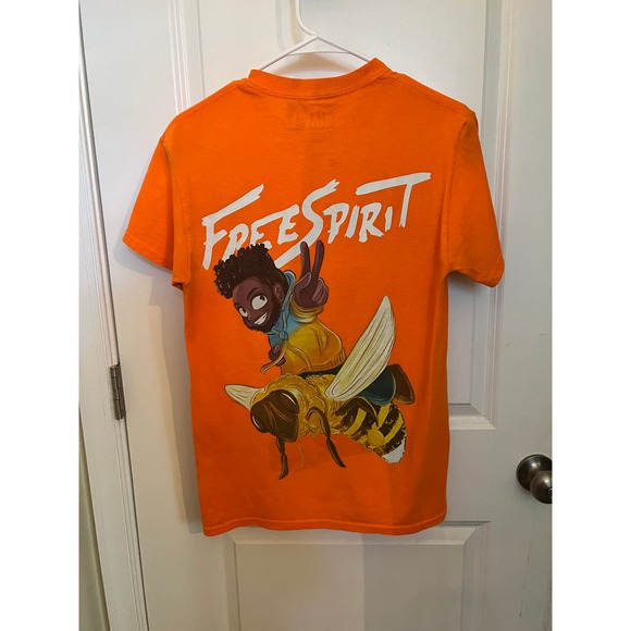 Khalid Free Spirit Tour 2019 Crew Neck Tee T-Shirt Men's Size Small Orange - Picture 3 of 6